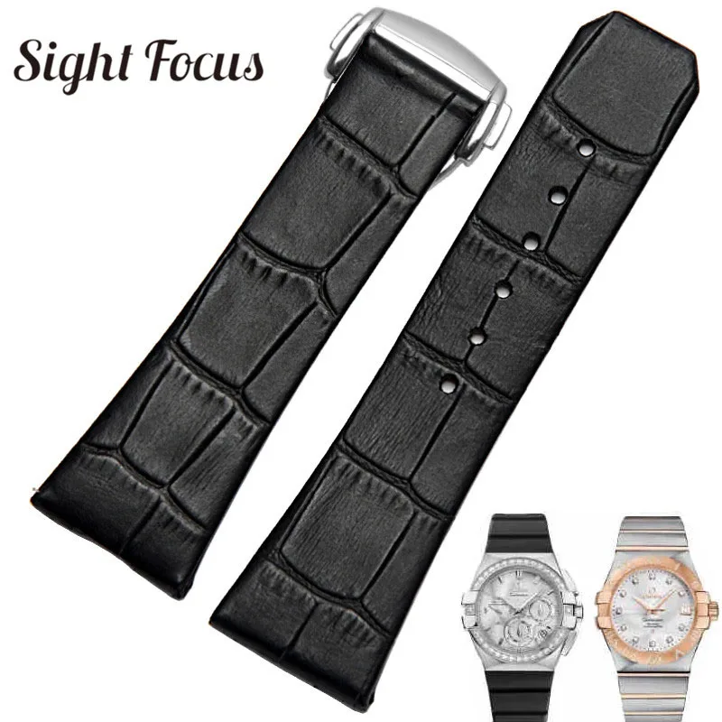 17Mm (Concavo 7Mm) 23Mm (Concavo 9.5Mm) Cinturini In Pelle Da Donna Per Omega Watch Constellation Double Eagle Cinturini Bracciale Cintura