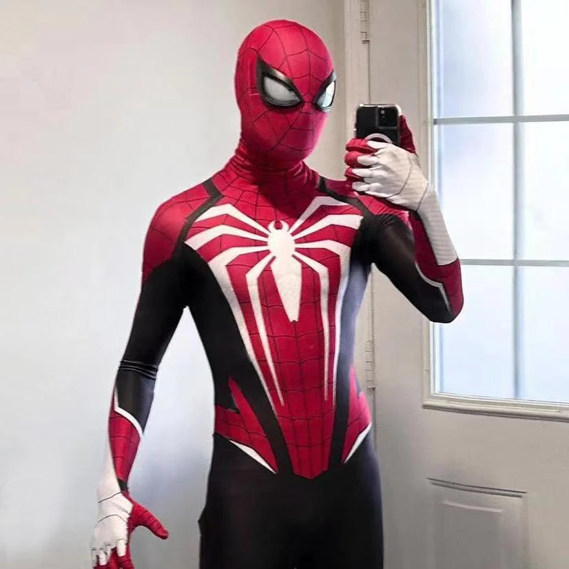 Nero Ps5 Advanced Suit Spiderman Cosplay Costume 3D Stampato Spandex Supereroe Spidey Boys Halloween Costume Spiderman Body