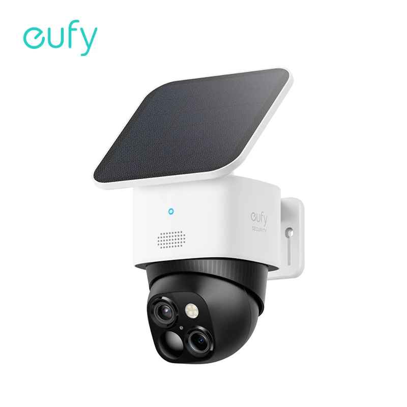 Eufy Solocam S340 Telecamera Di Sicurezza Solare Telecamera Esterna Wireless Sorveglianza A 360 ° Senza Punti Ciechi Wi-Fi A 2.4 Ghz Nessuna Tassa Men