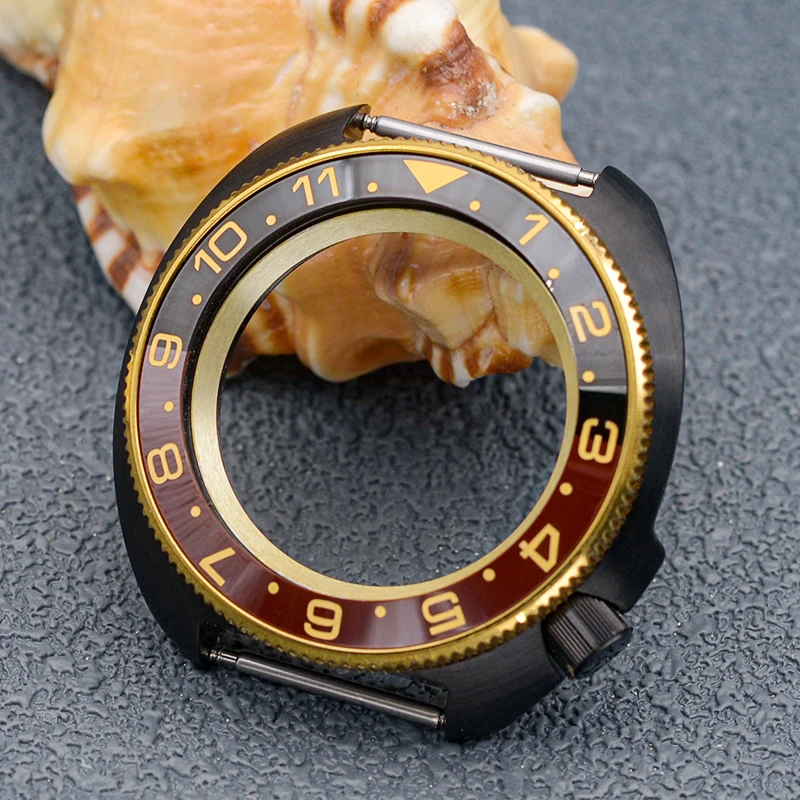 Custodie Per Orologi Black Seiko Nh35 Adatte A Abalone Turtle 6105 6309 Orologi Subacquei Nh35 Nh36 Orologio Con Movimento Automatico Sostituisci Part