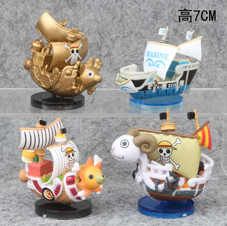 One Piece Pirate Ship Action Figures Going Merry Thousand Sunny Statue Boy Girl Regalo Da Collezione Merry Figures Modello Ornamentale