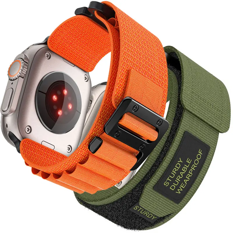 Cinturino In Tela Di Nylon Per Apple Watch Ultra 2 49Mm 45Mm 41Mm Cinturino Sportivo Alpine Trail Loop Bracciale Per Iwatch Series 9 8 7 4 5 6Se