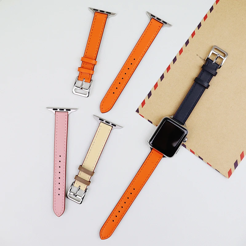 Cinturino In Pelle Attelage Per Cinturino Apple Watch 44Mm 40Mm 45Mm 41Mm 42Mm 38Mm Bracciale Tour Singolo Iwatch Serie 3 4 5 6 Se 7 Ultra 8