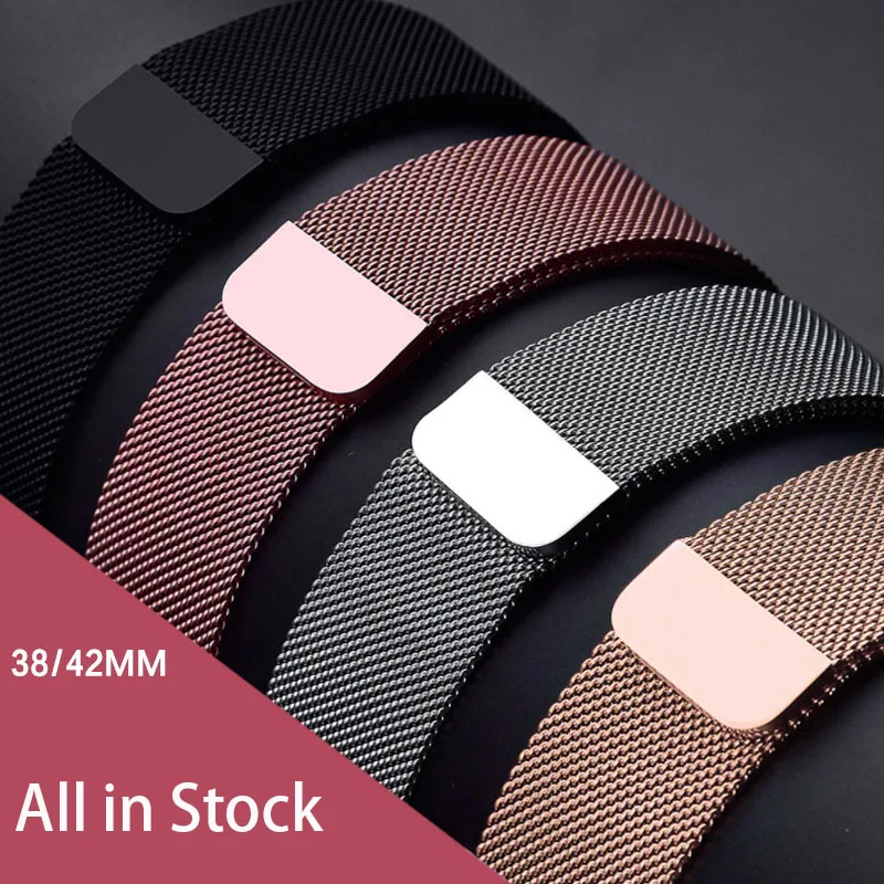 Per Cinturino Apple Watch 44Mm 45Mm Ultra 49Mm 40Mm 41Mm 42Mm Bracciale Milanese Loop Correa Apple Watch Series 8 7 Se 3 4 5 6 Band