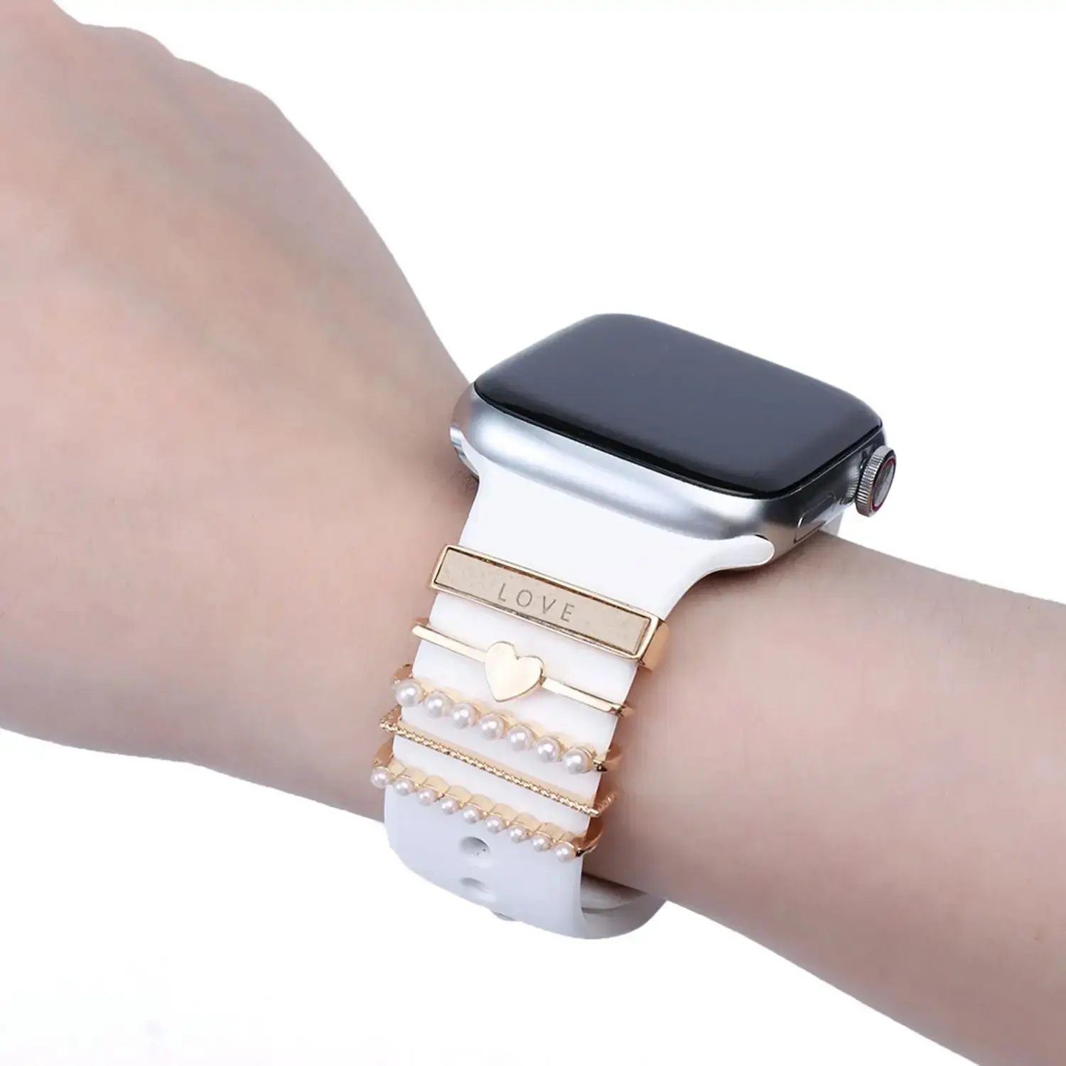 Decorazione Per Apple Watch Ultra Band 8 7 6 3 Se Diamond Jewelry Charms Accessori Samsung/Huawei Watch Strap 20/22Mm Bracciale