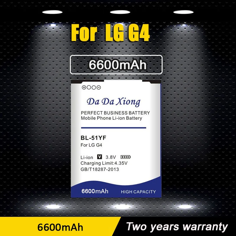 Di Alta Qualità 6600Mah Bl-51Yf / Bl-51Yh Batteria Per Lg G4 H815 H818 H819 Vs999 F500S F500K F500L H811 V32 Phone Bateria