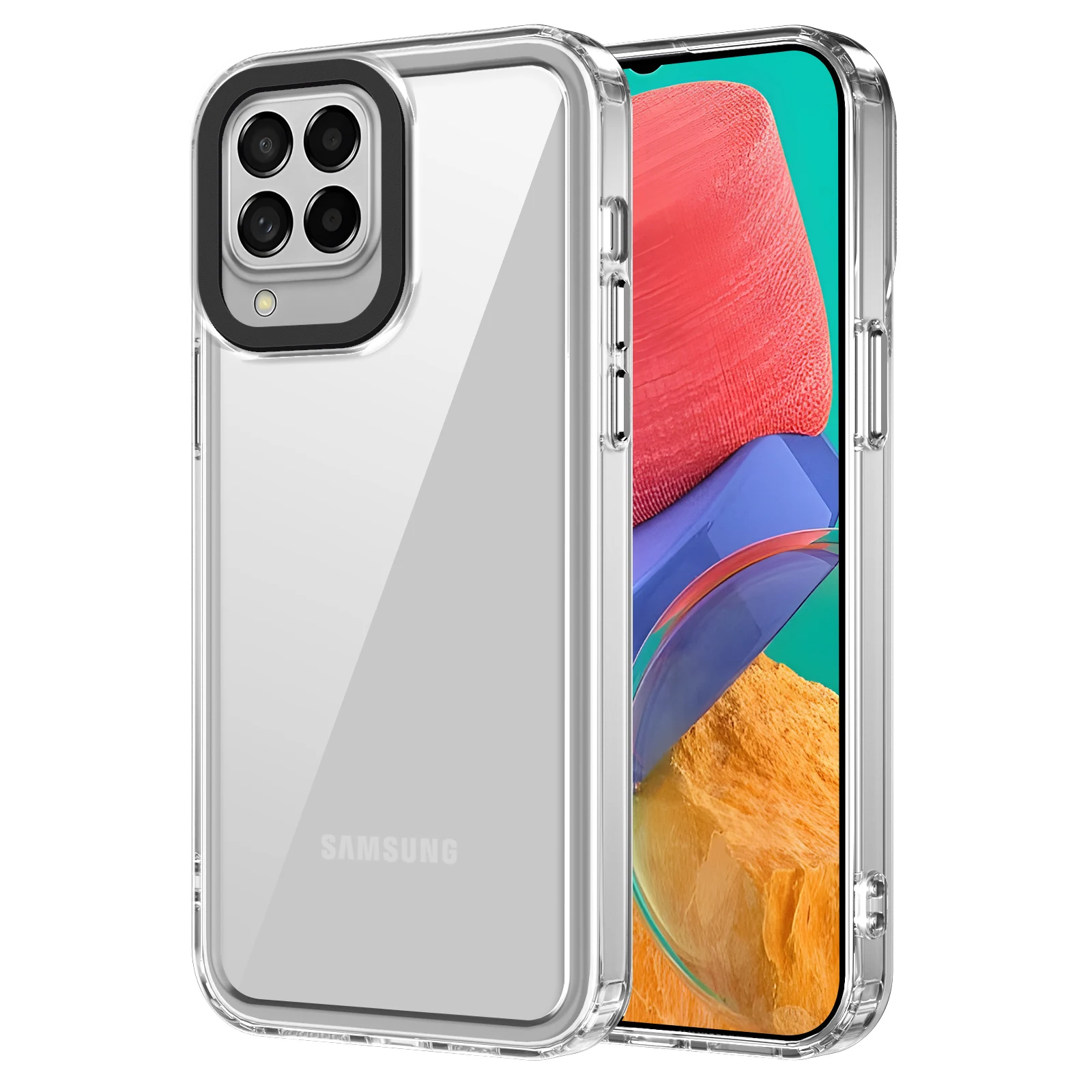 Custodia Trasparente In Acrilico Di Lusso Per Samsung Galaxy M33 5G M23 5G M13 5G M53 5G F54 5G F14 5G F04 F23 5G Cover Trasparente