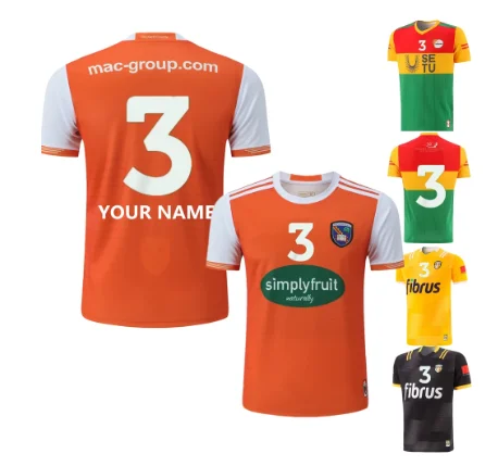 Nome E Numero Personalizzati 2023 2024 Gaa Jersey Ard Mhacha Carlow Derry Cork Shirt Ireland Gaa T-Shirt Big Size 5Xl