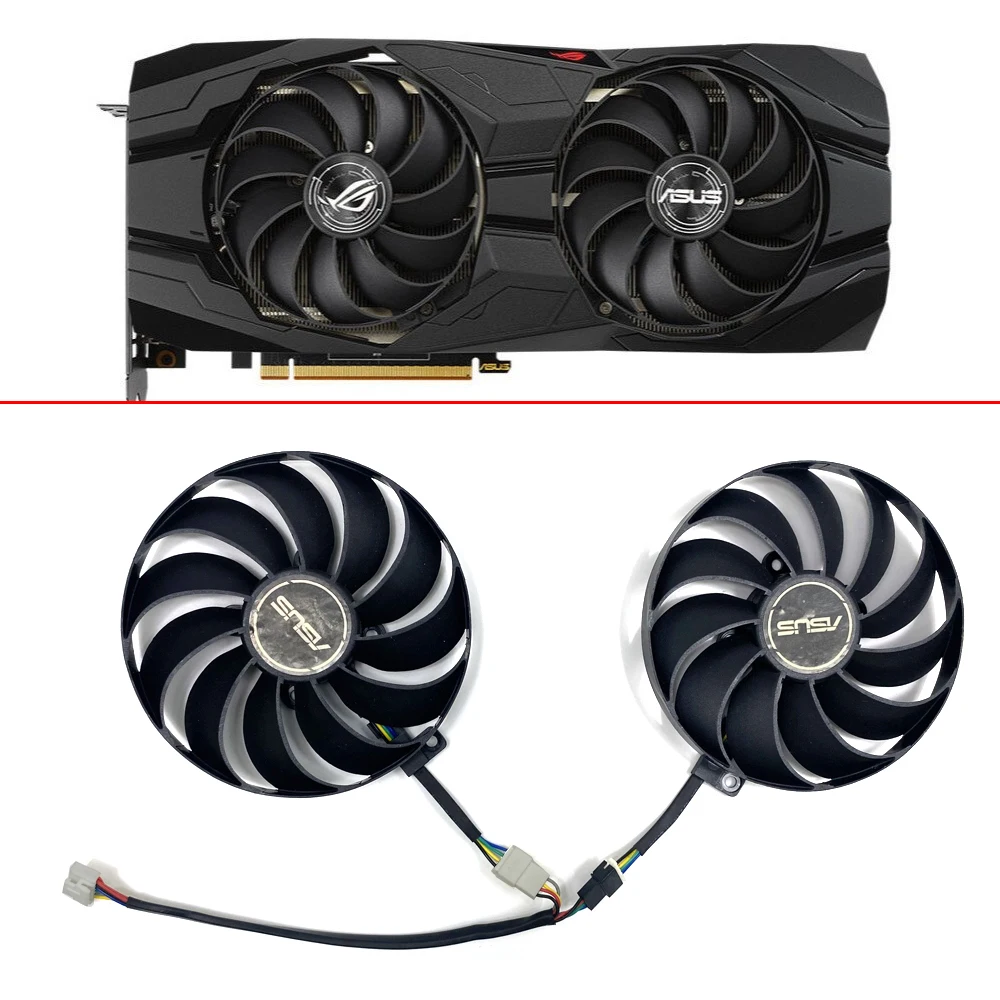 95Mm 6Pin T129215Su Rx5500 Xt 5700 Gtx1660 Gpu Ventola Per Asus Rog-Strix-Rx 5500 Xt Rx 5700-O8G-Evo Gtx1650-A4G-Gaming Ventole Di Raffreddamento