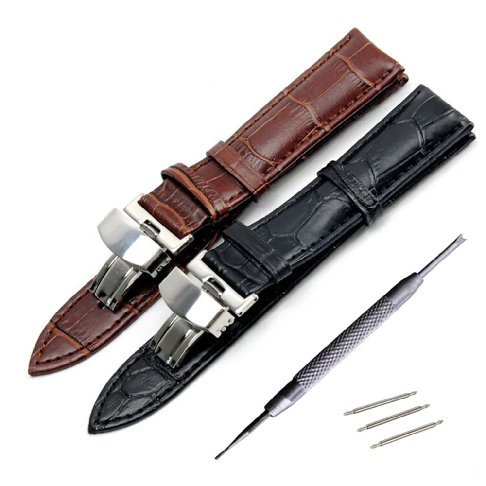 Genuino Cinturino In Pelle Per Tissot Longines Mido Hamilton Watch Band Fibbia In Acciaio Cinturino Da Polso 14 16 17 18 19 20 21 22 23 24 Millimetri