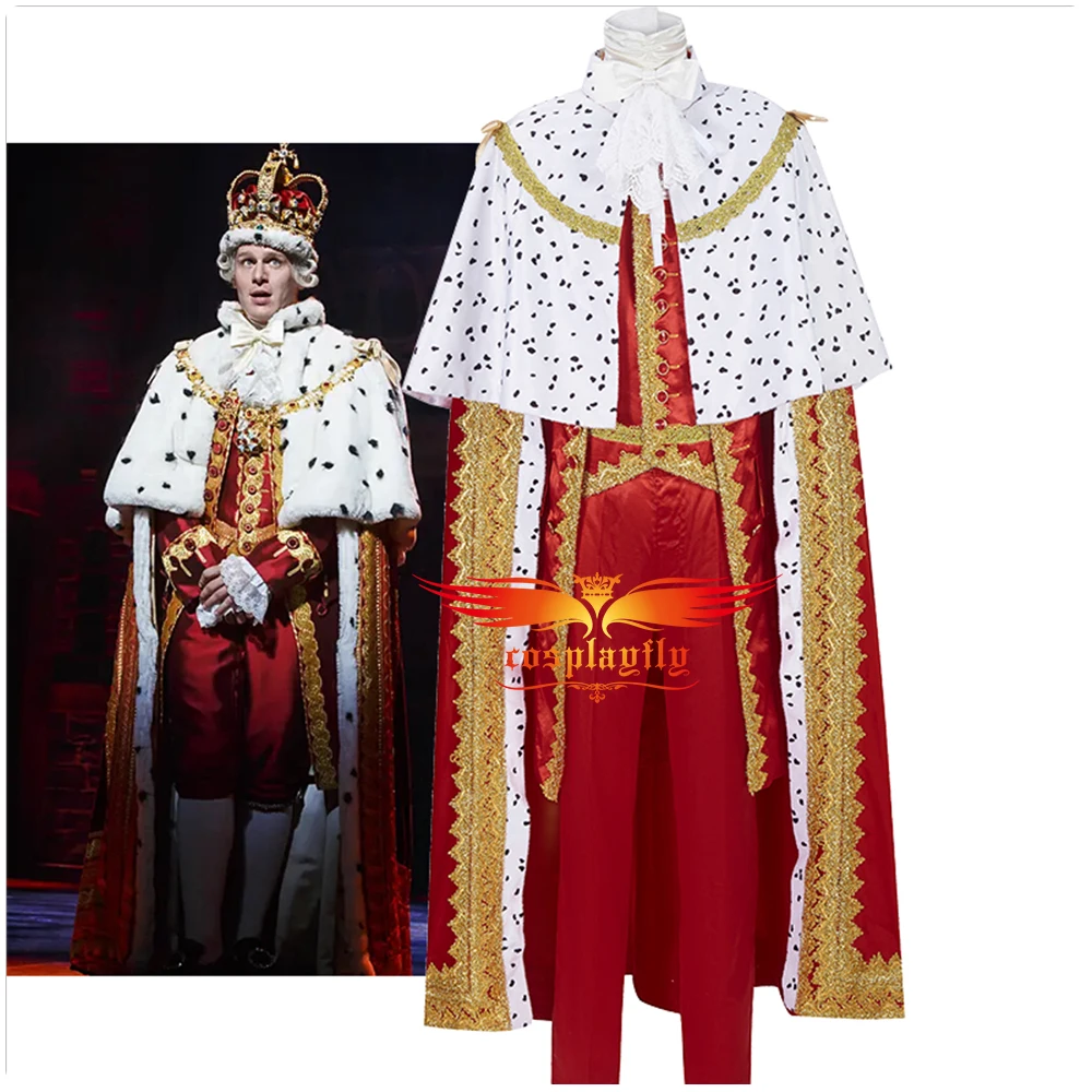 Hamilton King George Iii Angelica Schuyler Costume Cosplay Uomo Adulto Abiti Pantaloni Trench Medievale Camicetta Mantello Halloween Cos
