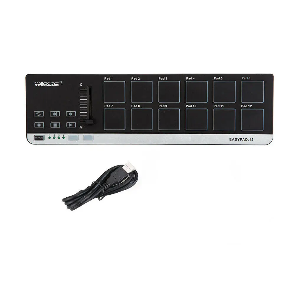 Worlde Easypad.12 Midi Controller Tastiera Per Pianoforte Midi Keybord Strumento Musicale Tastiera Per Pianoforte Interfaccia Tamburo Controller Midi