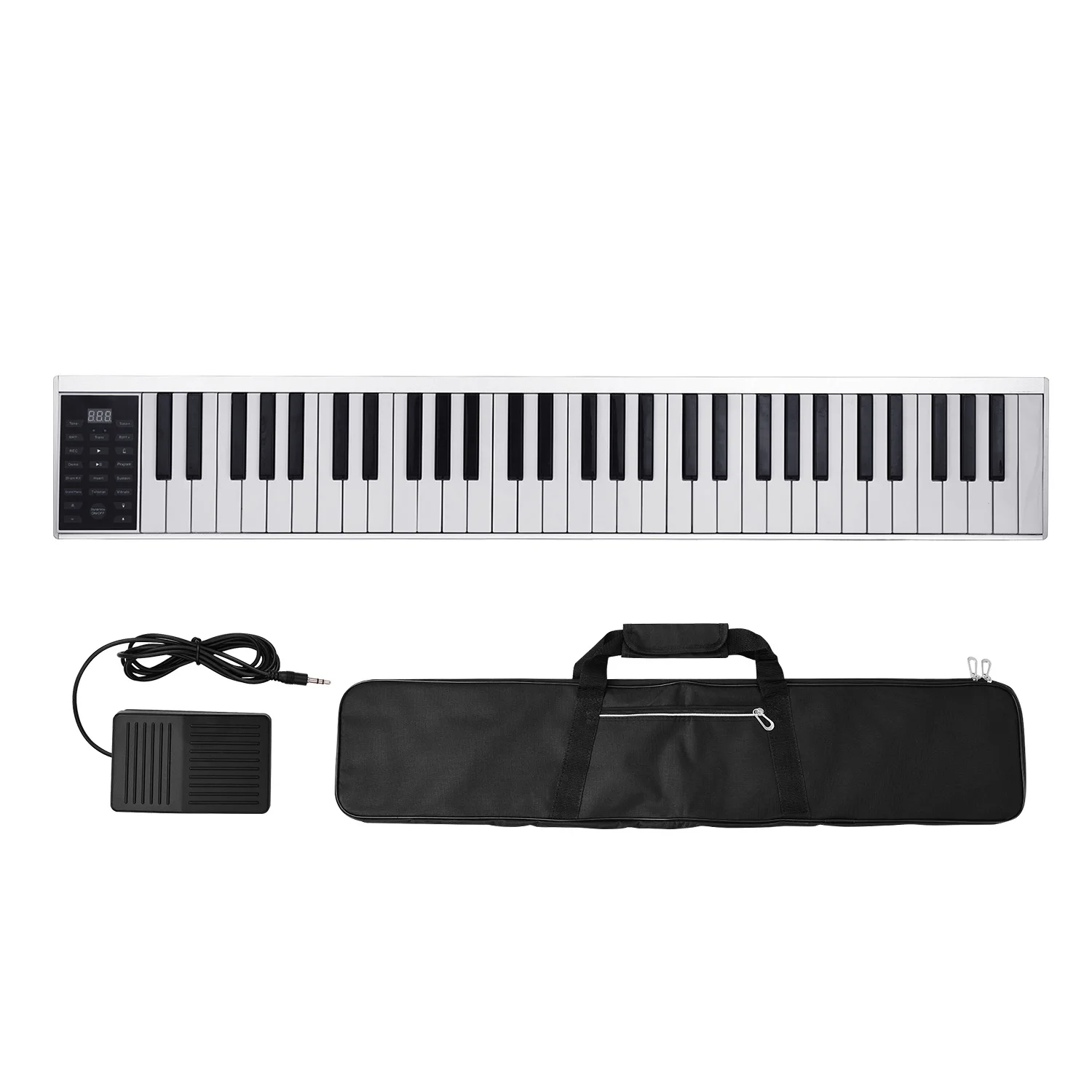 61 Tasti Pianoforte Elettronico Digitale Tastiera Midi Uscita 128 Toni 128 Ritmo 14 Canzoni Demo Registrazione Con Pedale 12V
