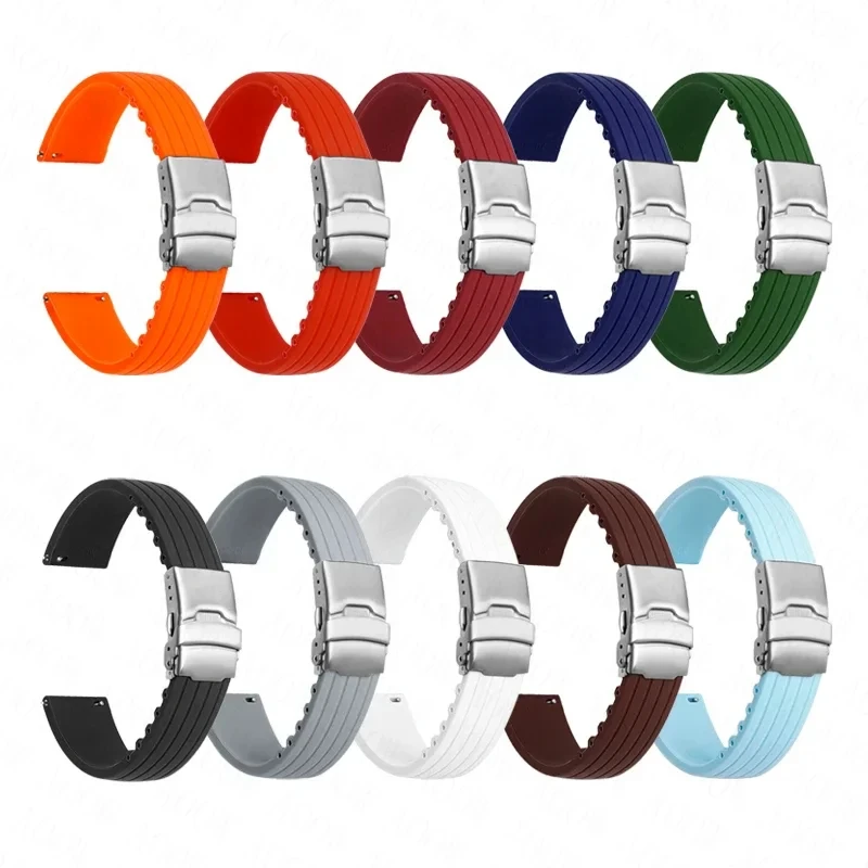 Nuovo Cinturino In Silicone Da 22Mm Per Muslimah Fifty Fathoms Five Oceans Series Diving Fashion Uomo Donna Braccialetto Di Ricambio