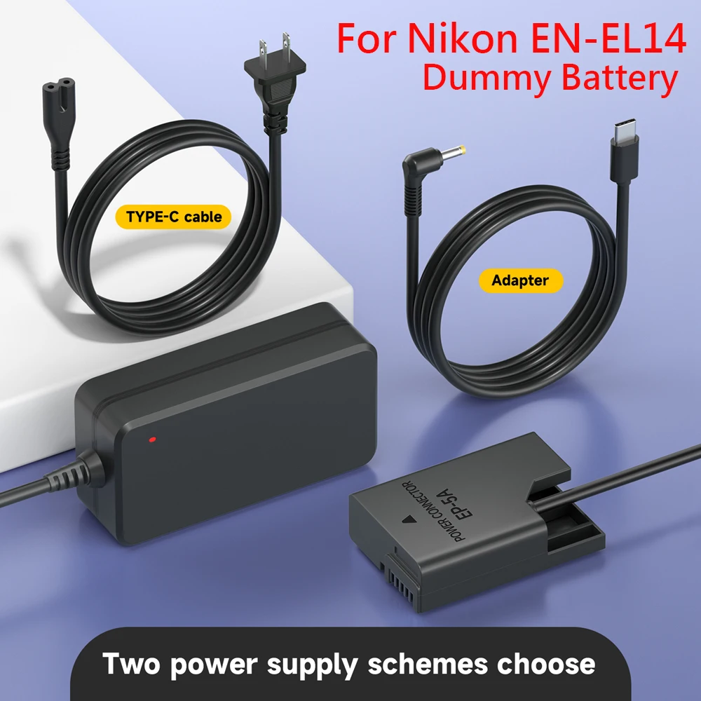 En-El14 En El14 Dummy Battery Enel14 Dc Accoppiatore Adattatore Di Alimentazione Ca Per Nikon D3200 D3300 D3400 D3500 D5100 D5200 P7100 P7700
