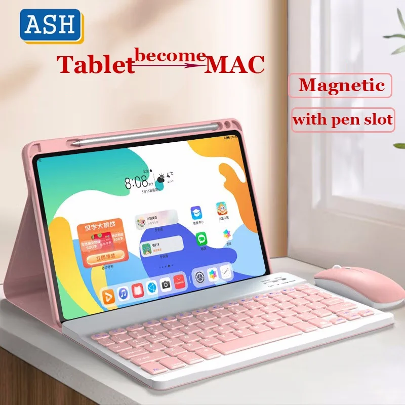 Ash Per Ipad Pro 12.9 2015 1St 12.9 2017 2Nd Custodia Per Tastiera Wireless Per Ipad Pro 12.9 2022 6Th M2 Pro 12.9 Flip Leather Cover
