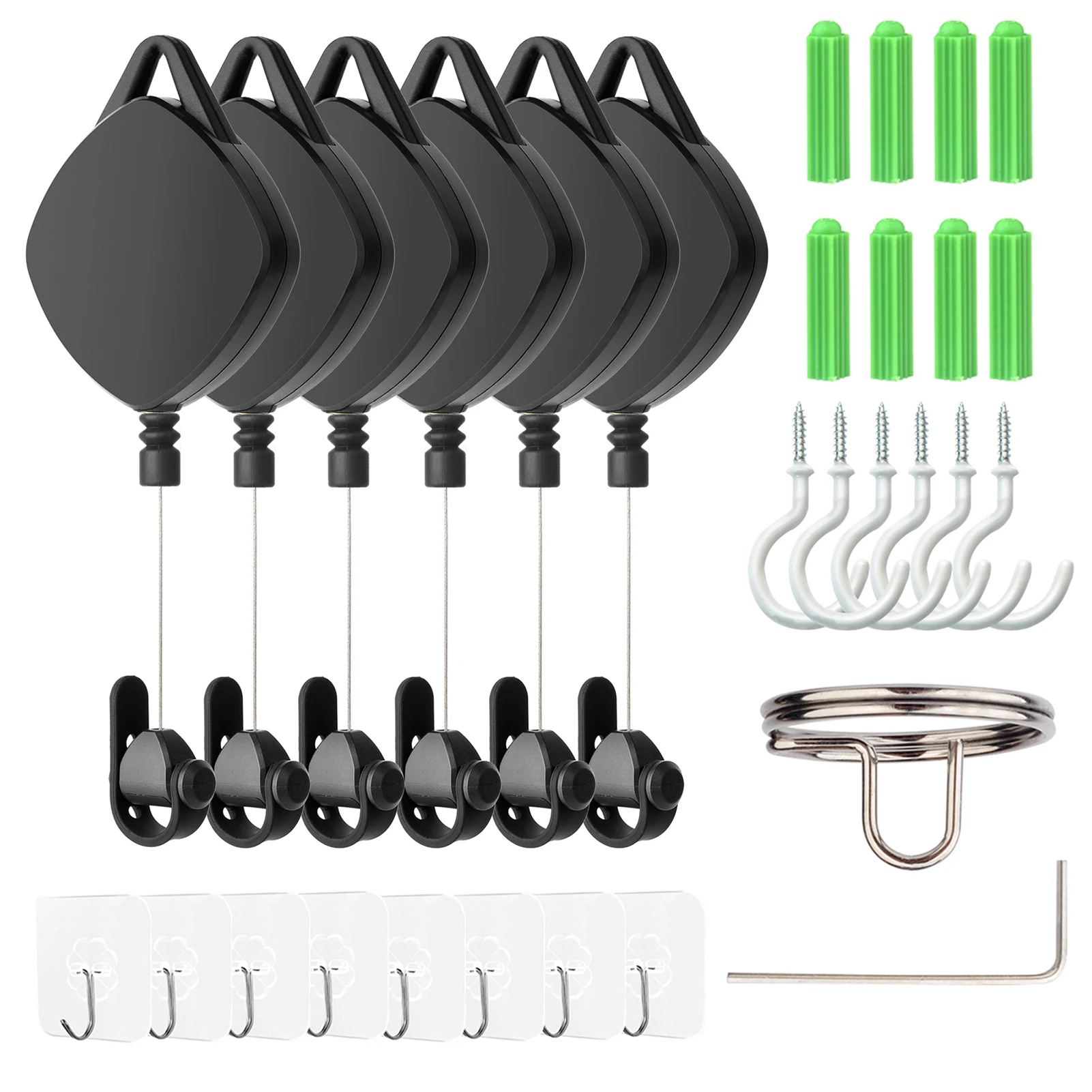 3/6Pcs Vr Cable Management Sistema Di Pulegge A Soffitto Retrattile Per Oculus Chi2/Forhtcvive/ Rift S/Ps Vr Link Organizer Per Cavi