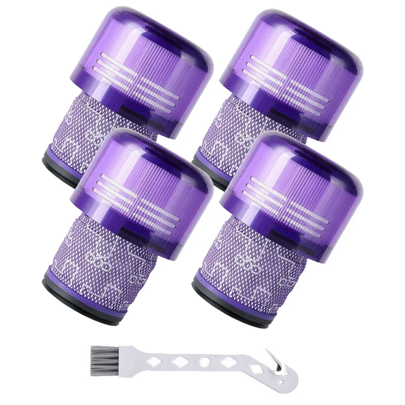 4 Pack Replacement Filter For Dyson V11 Sv14 Animal Plus Absolute Vacuum Cleaner With Cleaning Brush