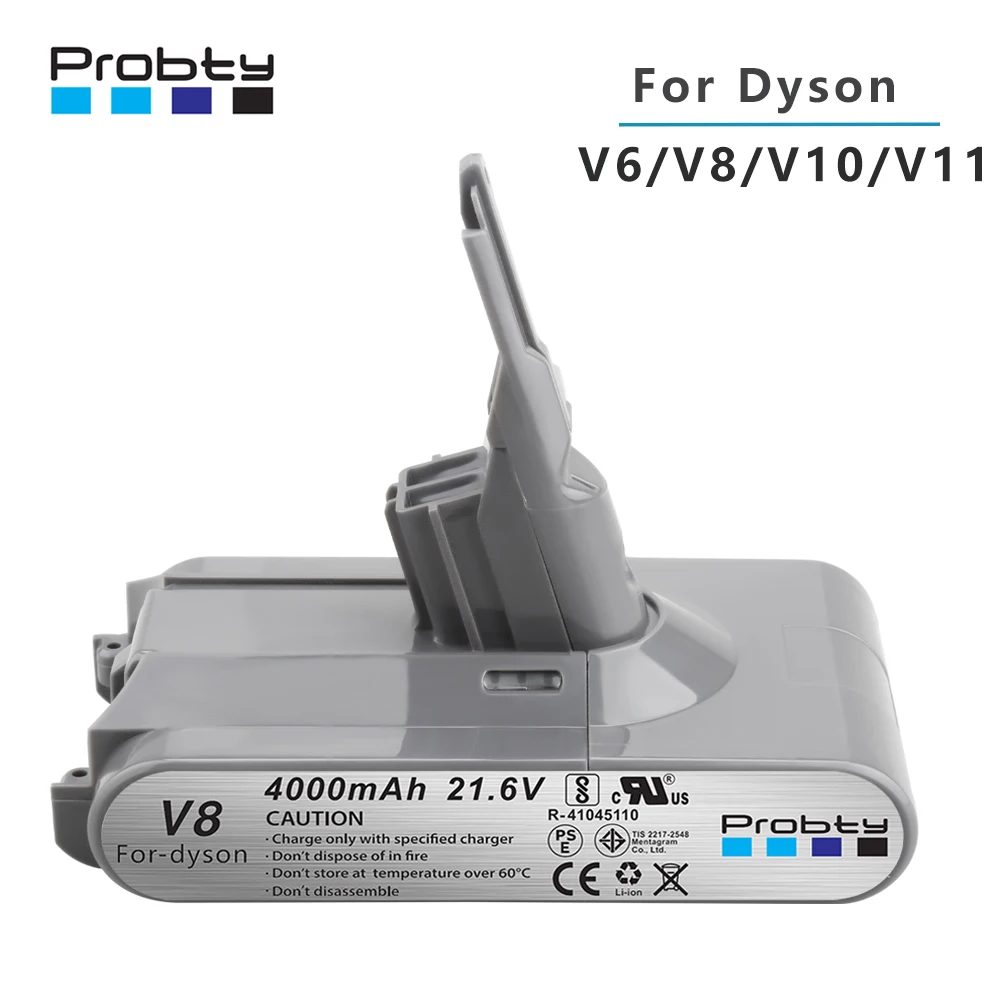 Per Dyson Aspirapolvere Batteria V6 V8 V10 V11Series Sv07 Sv09 Sv10 Sv12 Dc62 Absolute Fluffy Animal Pro Ricaricabile Bateria