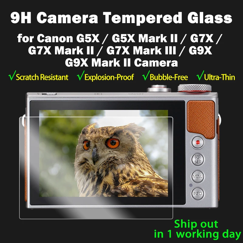 2Pcs G7X3 Pellicola Proteggi Schermo In Vetro Temperato 9H Per Fotocamera Canon Powershot G7X Mark Ii Iii G5X Mark Ii G9X Mark Ii