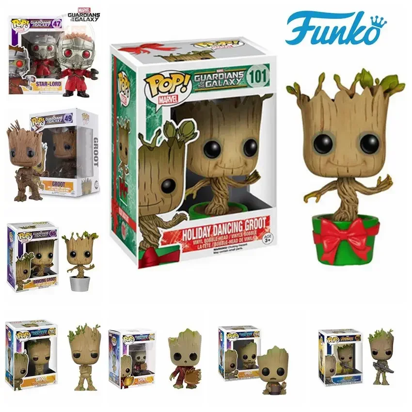 Funko Pop Movie Marvels Guardians Of Holidy Dancing Scanalato 101 # The Avengers The Galaxy Figures Collection Model Toy For Gift