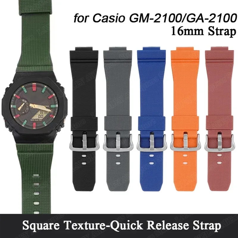 Cinturino In Gomma Per Casio Per G-Shock Ga2100 Gm2100 16Mm Uomo Sport Tpu Accessori Per Orologi Subacquei Cinturino A Sgancio Rapido