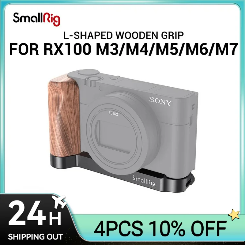 Smallrig Rx100 M7 Impugnatura In Legno A Forma Di L Per Sony Rx100 Iii / Iv / V(Va) / Vi / Vii Rx100 M6 Vlog Rig Per Camera Vlogging 2467
