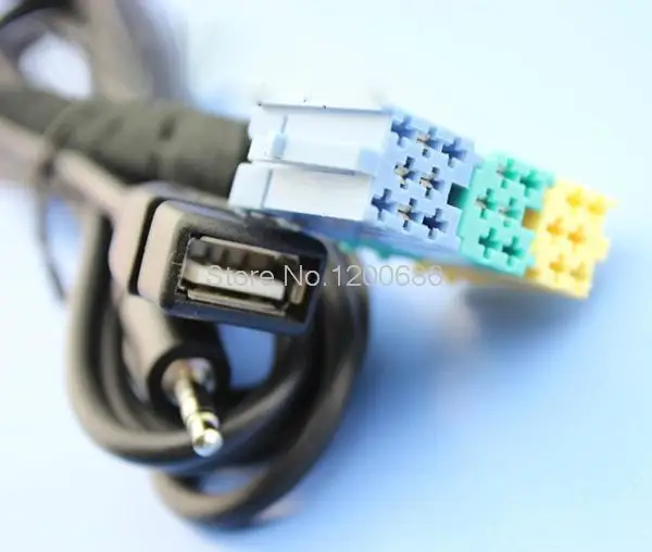 Per Kia Hyundai Sportage 3.5Mm + Usb Plug Aux Cable Audio Kia Cd Changer Cable