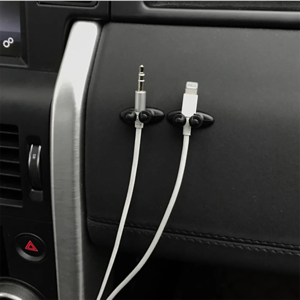 Car Usb Cable Cuffie Key Storage Fastener Clip Organizer Per Kia Carens Ceed Sorento Optima Picanto Rio Cerato Rando Sportage