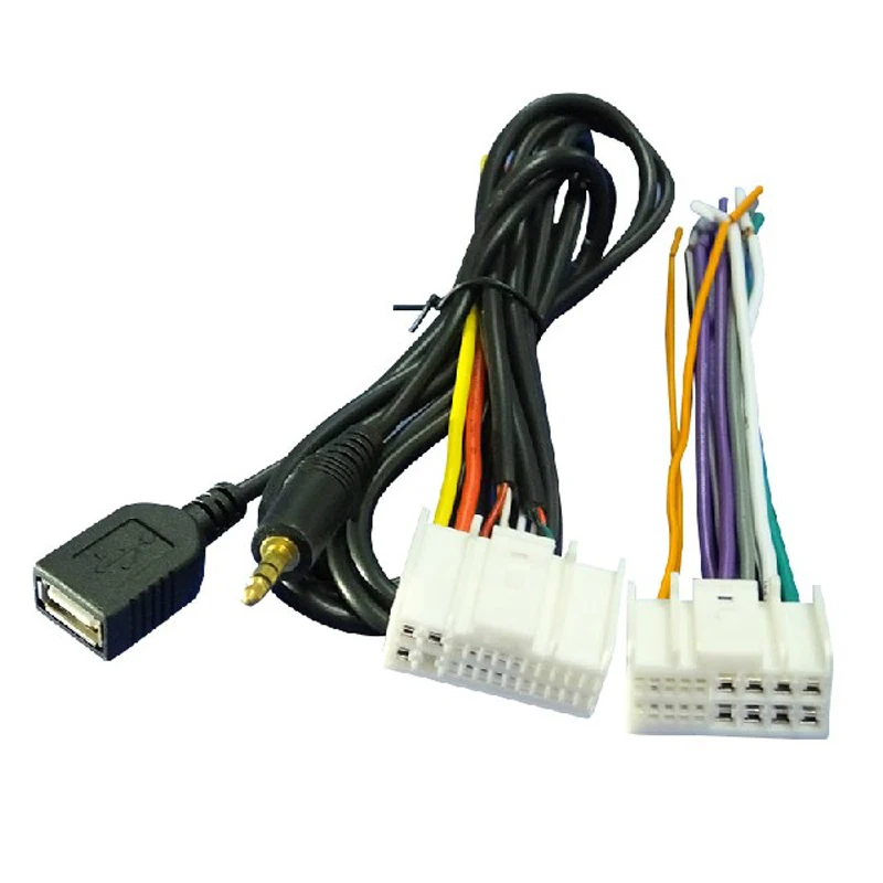 Biurlink Cd Radio Power Harness Cable Adattatore Usb Per Hyundai Ix35 Kia Sportage Elantra K2 K5