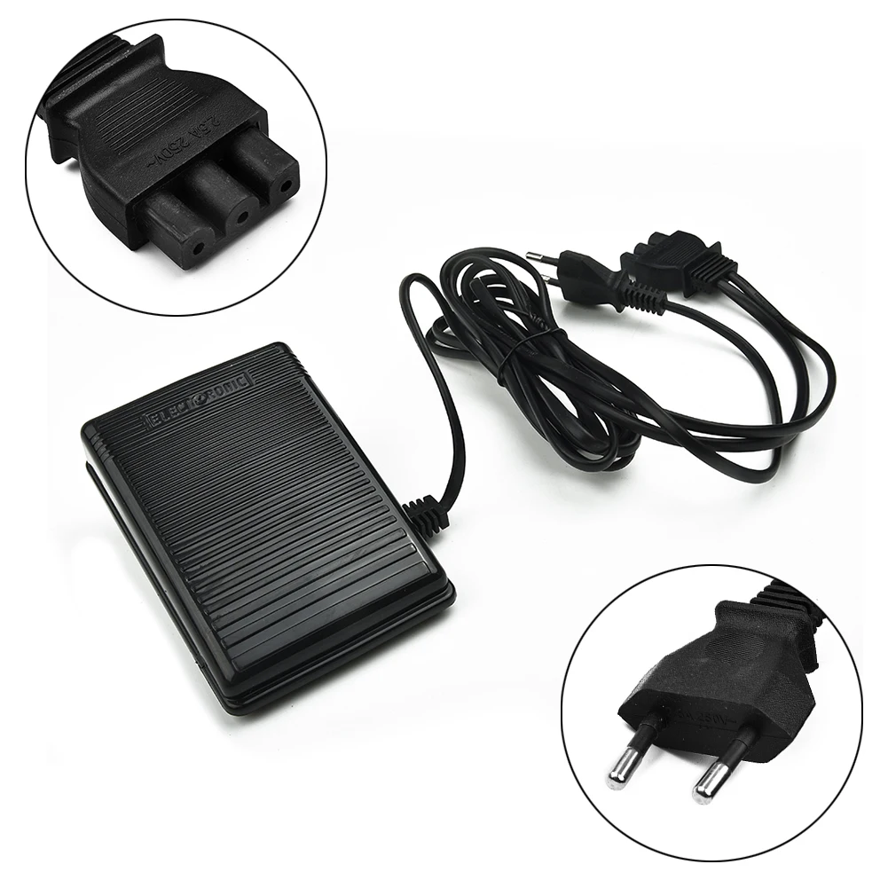 Pedale Di Controllo Per Cucire Spina Ue + Adattatore Uk Per Singer-Janome Pedale Di Controllo A Pedale Per Macchina Da Cucire 200-240V 50Hz Con Cavo D