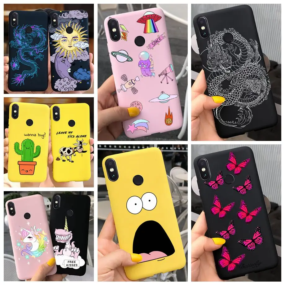 Per Xiaomi Redmi Note 5 Case Note5 Pro Yellow Cactus Cow Cute Unicorn Painting Bumper Shell Capa On Xiomi Redmi Note5 Soft Coque