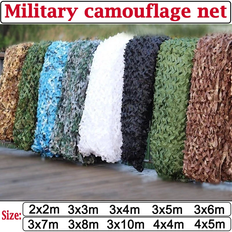 3 X5M 3 X8M 3 X10M 4 X5M Rete Mimetica Rinforzata Piscina Spiaggia Gazebo Giardino Riparo Solare Camo Rete In Tela 7 Colori
