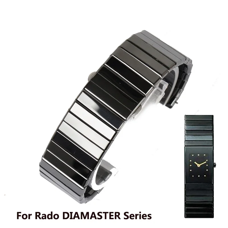 Sostituzione Cinturino In Ceramica Rado Serie Diamaster Catena Per Orologio Nera Cinturino Per Orologio Da Uomo 27Mm 35Mm