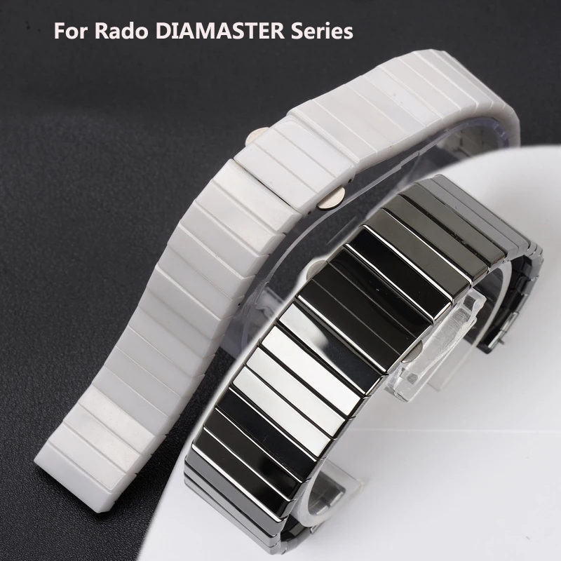 Sostituzione Cinturino In Ceramica Rado Serie Diamaster Catena Per Orologio Nera Cinturino Per Orologio Da Uomo 27Mm 35Mm