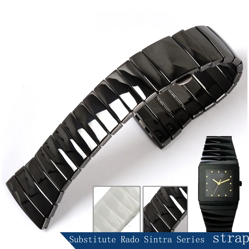 Cinturino Per Orologio In Ceramica Di Alta Qualità Per Cinturino Serie Rado Sintra Bracciale In Ceramica Nera Donna Uomo 17Mm 29Mm 26Mm