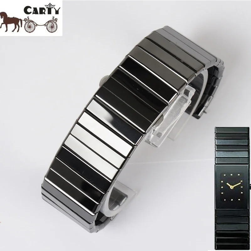 Sostituzione Cinturino In Ceramica Rado Serie Diamaster Catena Per Orologio Nera Uomo Donna 27Mm 35Mm Accessori Per Cinturini Per Orologi