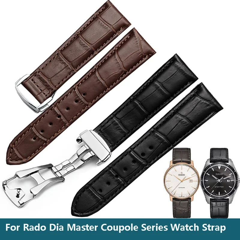 Cinturino In Vera Pelle Di Alta Qualità Per Rado Dia Master Coupole Series R22861165 R14129116 Cinturino Per Orologio Uomo Donna Bracciale 19
