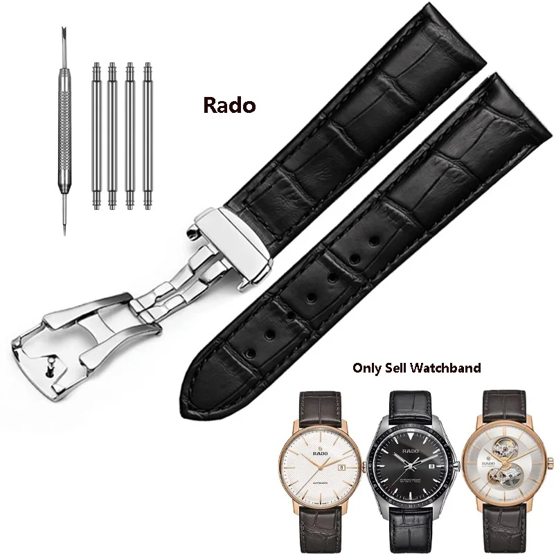 Cinturino In Vera Pelle Di Alta Qualità Per Rado Dia Master Coupole Series R22861165 R14129116 Cinturino Per Orologio Uomo Donna Bracciale