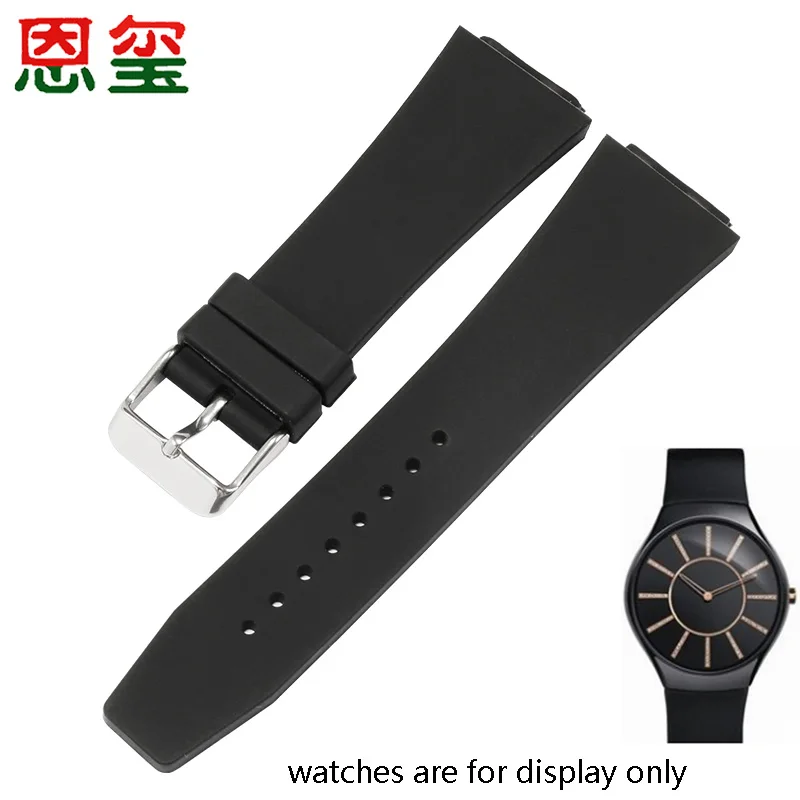 Cinturino In Silicone Adattamento Rado Ture Serie Thinline Cinturino In Gomma Nera Con Fibbia Ad Ardiglione Interfaccia Convessa Accessori Da Uomo