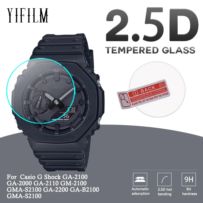 Pellicola In Vetro Temperato 3 Pezzi Per Casio G Shock Ga-2100 Ga-2000 Ga-2110 Gm-2100 Gma-S2100 Ga-2200 Ga-B2100 Gma-S2100 Pellicola Salvaschermo