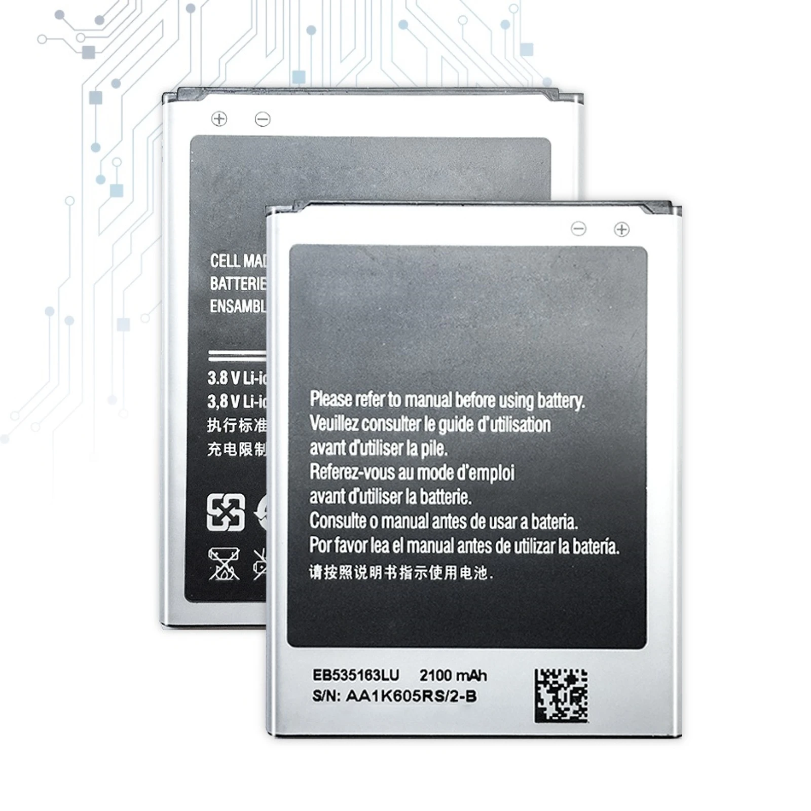 Batteria Compatibile Per Samsung Galaxy Grand Neo I9060 I9062 Eb535163Lu