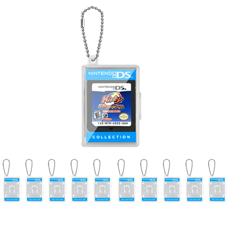 10 Pz/Lotto Dsi Card Case Ds Mini Case Portachiavi Box Dedicato Card Pocket Portable Single Game Card Storage Holder Micro Sd Card