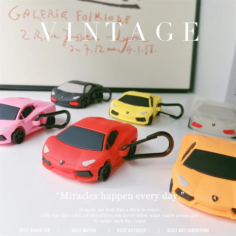 Cover Per Airpods Pro Case 2 3 4 Generacion Accessori Per Auricolari Modello Di Auto Sportiva Air Pod Shell Custodia Morbida In Silicone Airpod