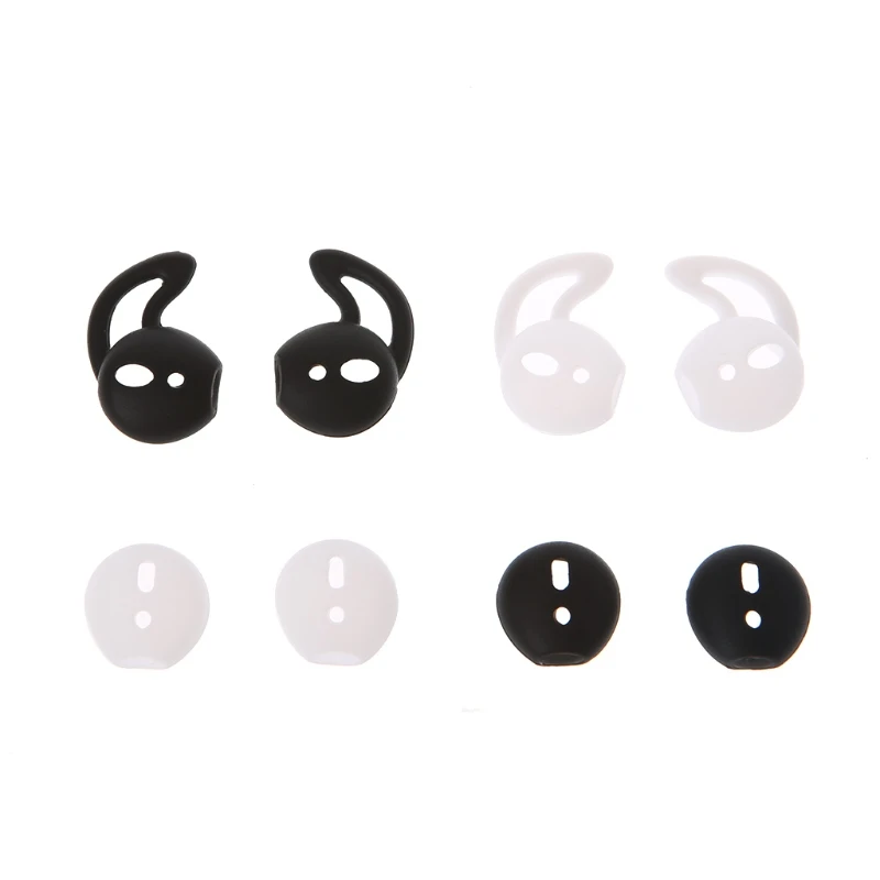 4 Paia Di Auricolari In Silicone Copri Auricolari Con Gancio Per Apple Earpods Airpods