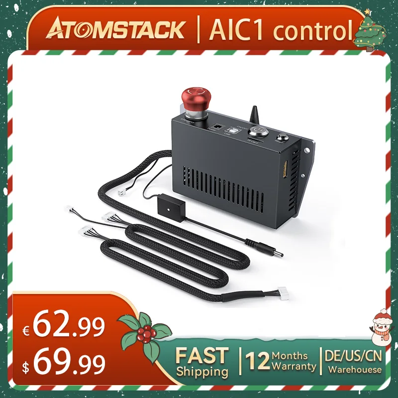 Atomstack Aic1 Air Assist Scatola Di Controllo Automatica Per Atomstack X30 Pro X20 A20 S20 Pro X7 A10 S10 Pro A5 M50 A5 Pro P9 M40 P9 M50