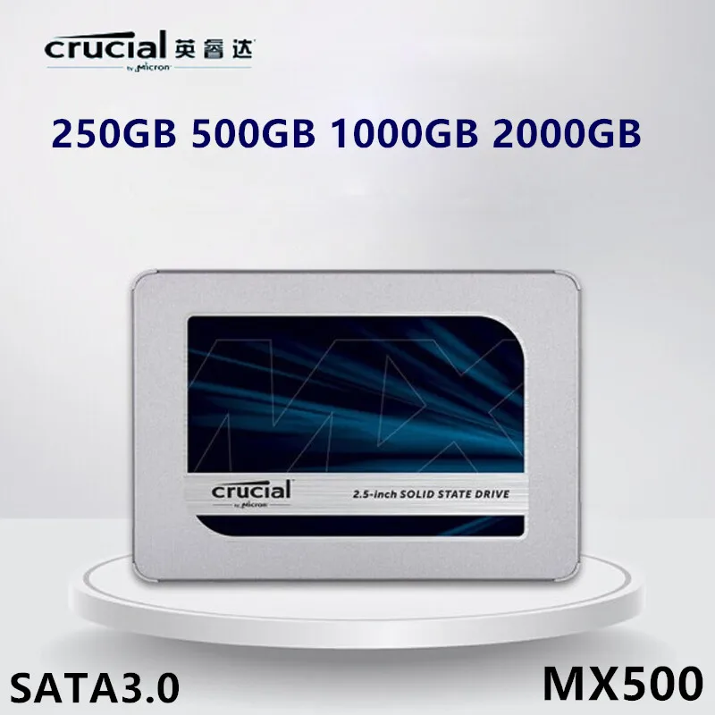 Unità A Stato Solido Interna Crucial Mx500 250Gb 500Gb 1000Gb 2000Gb Interfaccia Sata3.0 3D Nand Sata Ssd Da 2.5 Pollici