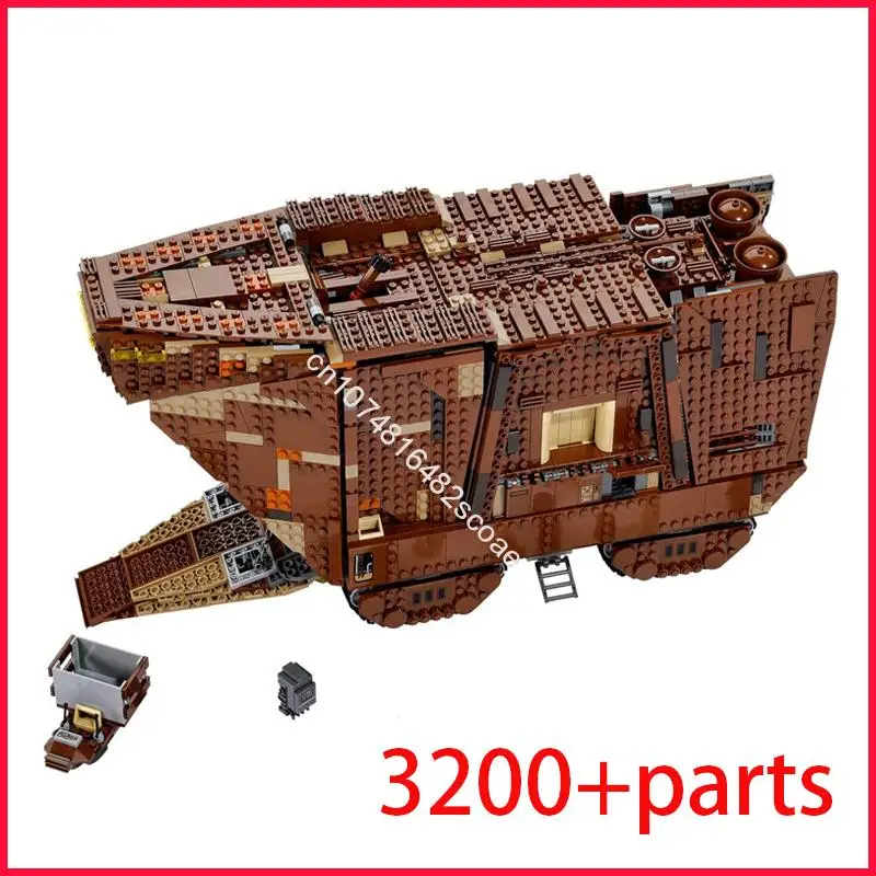 Famosa Scena Del Film Desert City Blocks Giocattolo Per Bambini Sandcrawler Model Christmas Building Blocks Moc-75059 Stickerless Man-Child
