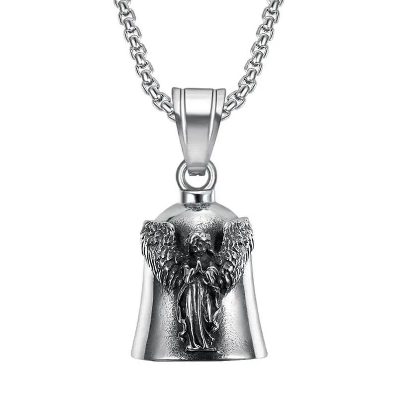 Guardian Bell Moto Driving Bells Lucky Angel Punk Style Wings Crisp Bells Aggiungi Fortuna Guardian Bell Finger Bell Per Portachiavi