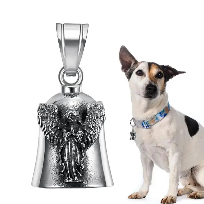 Guardian Bell Moto Angel Wings Collana Portachiavi Per Motociclisti In Acciaio Al Titanio Lucky Angel Wings Esorcism Pet Bell